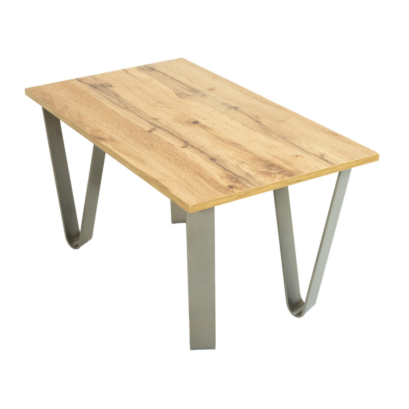 moderan stol geometrijskog dizajna s metalnom konstrukcijom